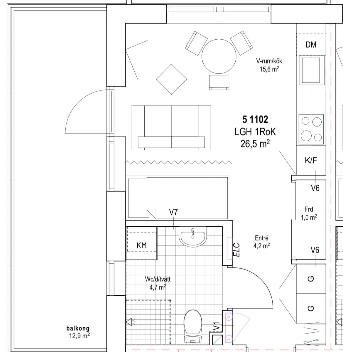 1-room apartment in Farsta, Klockelundsvägen - image 3
