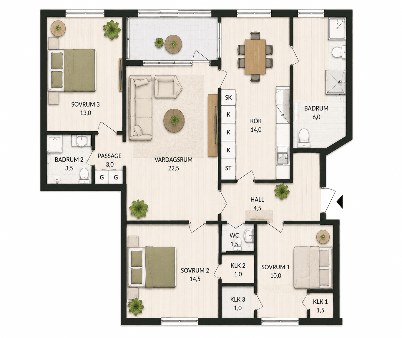 4-room apartment in Tumba, Passvägen - image 1